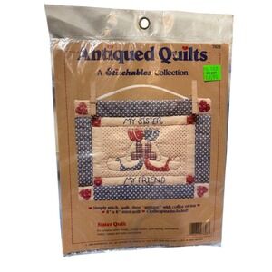 VTG  1989 Dimensions Antiqued Quilts Sister Quilt Kit 7828 My Sister My Friend
